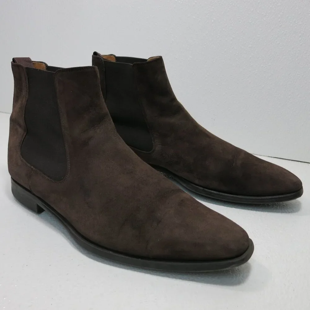 Magnanni Suede Leather Chelsea Casual Dress Boots Men's Footwear Shoes sz 39 7